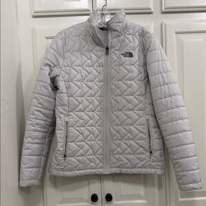 The North Face Light Gray Quilted Jacket
